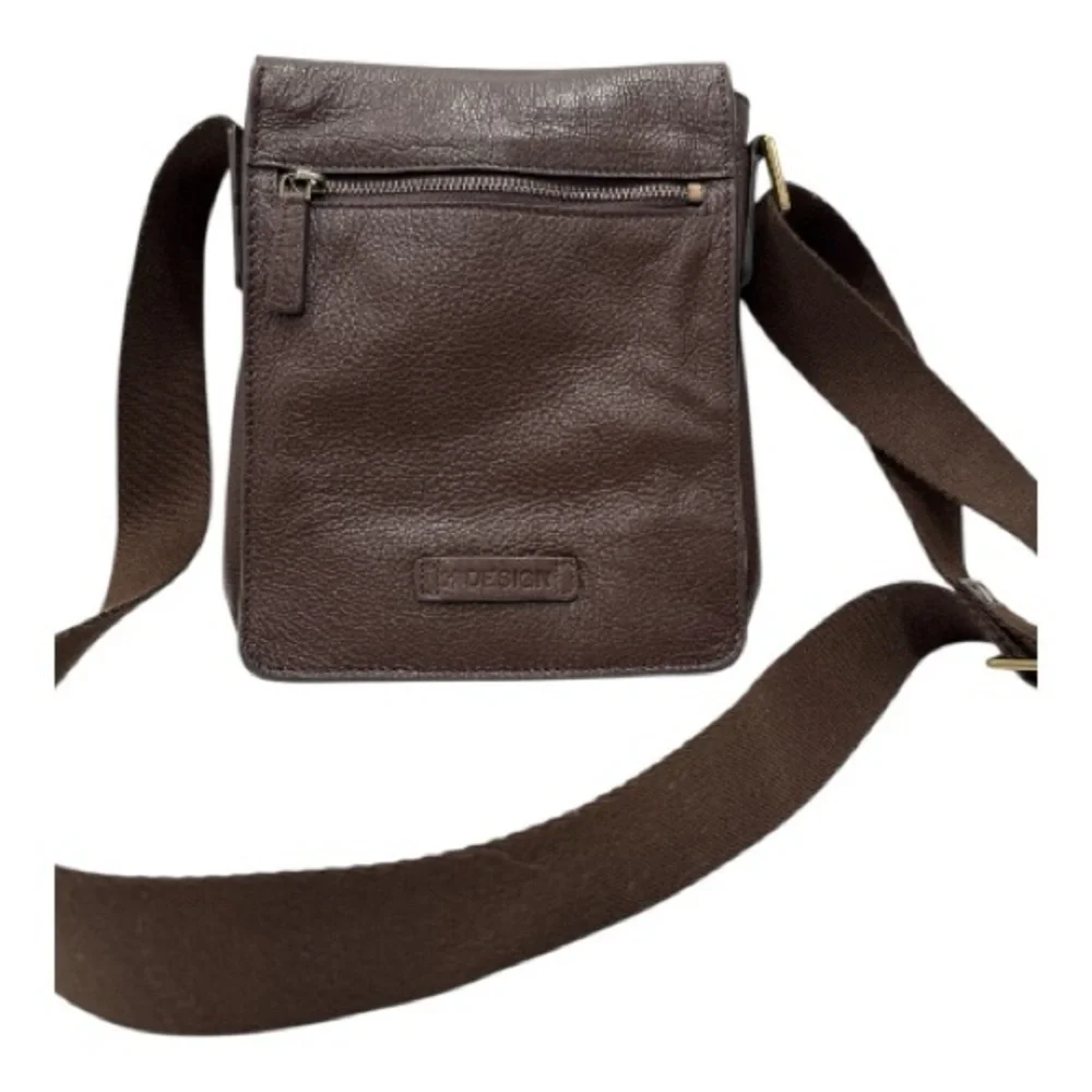 Hidesign Aiden Genuine Leather Crossbody Messenger Bag 10.5